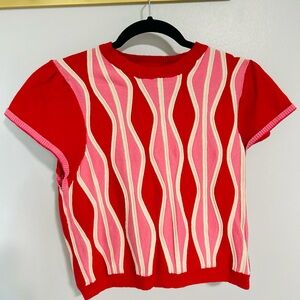 Red and pink top